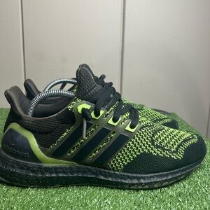 Size 8M- Adidas Men's Ultraboost 1.0 Black Lucid Lemon" neon